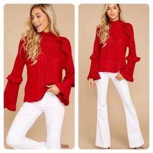 New BB DAKOTA Everything For Fall Red Sweater